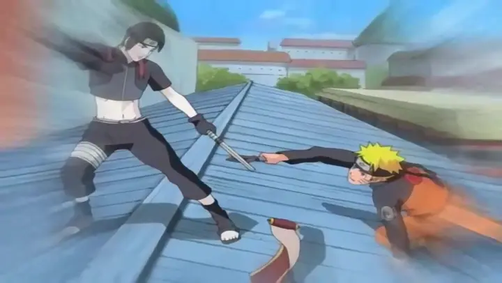 Naruto Meets Hinata, Shino and Kiba after 2 years, Shikamaru & Choji save Naruto Vs Sai