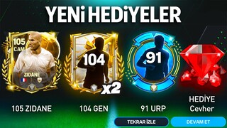 SİLİNMEDEN ÇABUK AL HEDİYE CEVHER 105 ZIDANE BEDAVA GİZLİ ÖDÜLLER FC Mobile