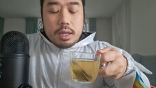 ASMR DRINKING GREEN TEA AND CHAMOMILE + WHISPERING ABOUT LIFE