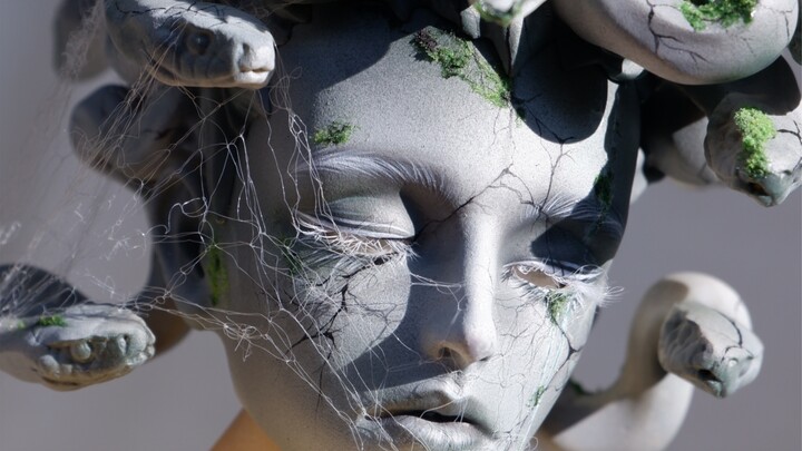 Click to watch the weathered Medusa