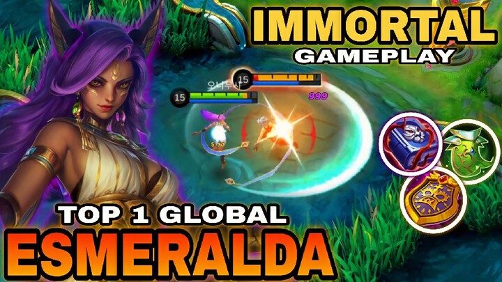 100% UNKILLABLE!! ESMERALDA BEST BUILD | TOP 1 GLOBAL ESMERALDA GAMEPLAY!🔥 | MLBB
