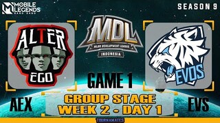 Alter Ego X vs EVOS Icon GAME 1 MDL ID S9 | EVS VS AEX