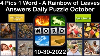 4 Pics 1 Word - A Rainbow of Leaves - 30 October 2022 - Answer Daily Puzzle + Bonus Puzzle