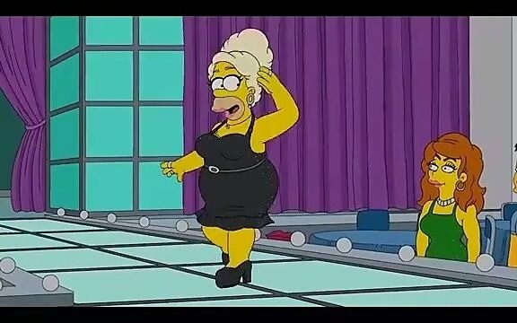 The Simpsons: อะไรอยู่เบื้องหลังกระโปรงของโรห์เมอร์ #The Simpsons #Animation #Animation #Charging Pl