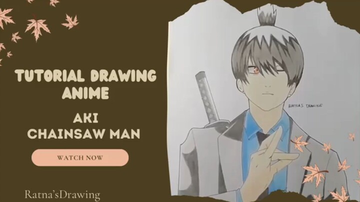 Aki Chainsaw Man - Tutorial Menggambar