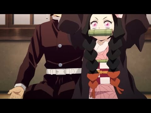 Nezuko is trying to act like Mitsuri her role model 💗🥺