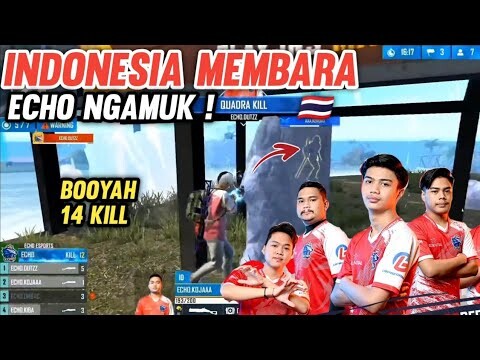 LAGI 😍🇮🇩‼️ ECHO ESPORT HARUMKAN NAMA INDONESIA DI FFWS, NGAMUK 14 KILL - FFWS SINGAPORE 2022