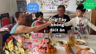 Gà lôi nướng/ ông Tây không biết ăn cua/Cuộc sống pháp/món ngon mỗi ngày/ẩm thực/người việt ở pháp