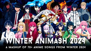WINTER ANIMASH 2024 | A Mashup of 70+ Anime Songs from Winter 2024 // by CosmicMashups