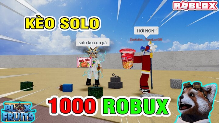 Gạ Con Gà Lộc2k2 Tv Chơi KÈO SOLO Cuối Tháng Cực Khét Trị Giá 1000 ROBUX Để Mua Mì Tôm Và Cái Kết