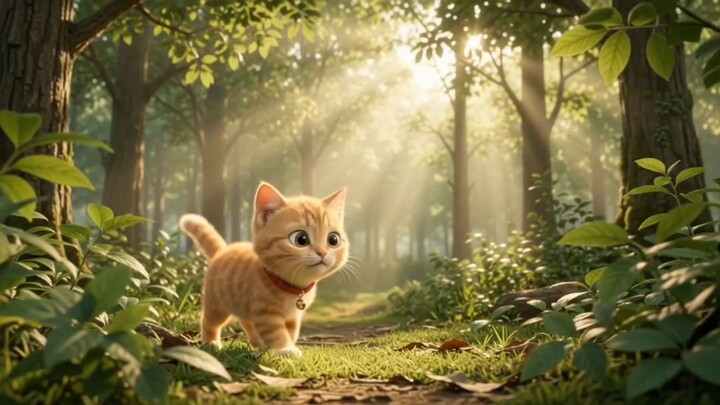 Petualangan Kucing Kecil di Hutan Misterius! | Kisah Penuh Kejutan