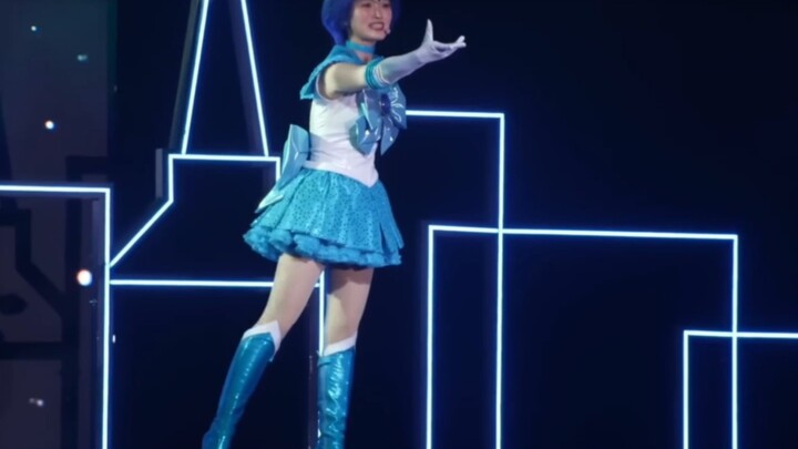 White long gloves, boot stockings, Sailor Mercury