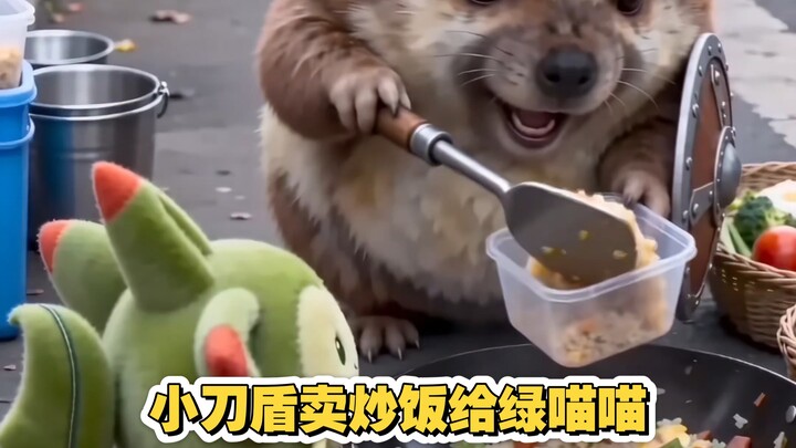 My Knife-and-Shield Cooking Rice Vlog! I Ran Into a Cheeky Kitty Who Wouldn’t Pay!