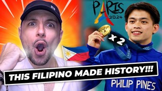 I react to Carlos Yulo snatch 2 GOLD MEDALS for the PHILIPPINES!!! Floor & Vault | Olympics 2024