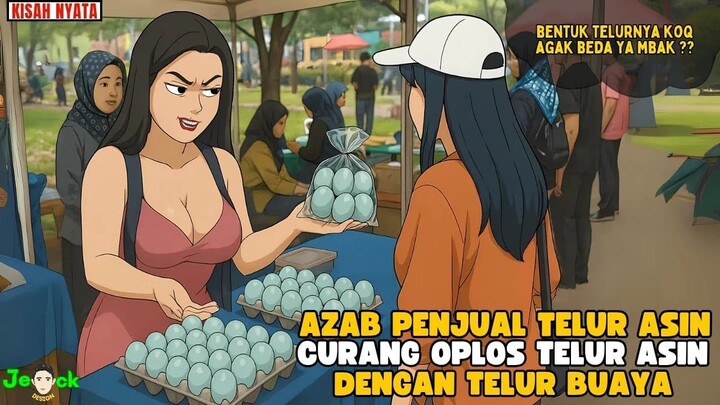 AZAB PENJUAL TELUR ASIN CURANG OPLOS TELUR ASIN DENGAN TELUR BUAYA  ANIMASI
