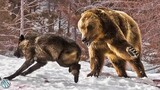 GRIZZLY BEAR ─ The Absolute Titan All Animals and Humans Fear! Grizzly Bear fight vs wolves & bison