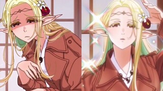 "When the useless elf changes his clothes, who are you, beautiful lady!?"