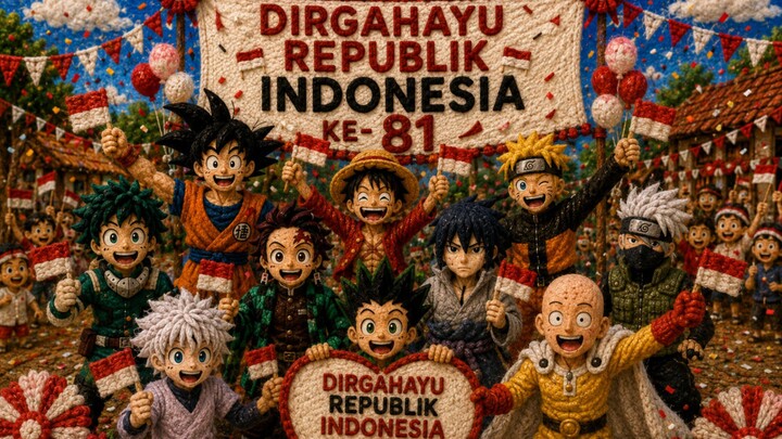 Dirgahayu RI ke-81 para karakter anime ikut lomba 17-an