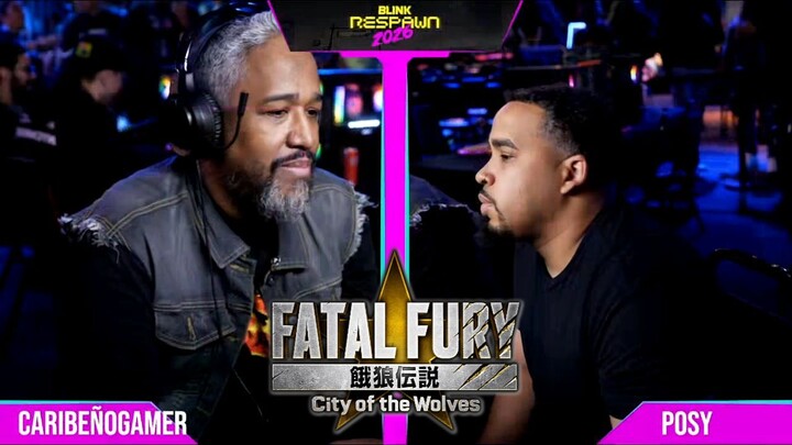 Fatal Fury COTW ▰ CARIBEÑO GAMER (Mr. Big) vs POSY (Rock ) ▰ Blink Respawn - Snk
