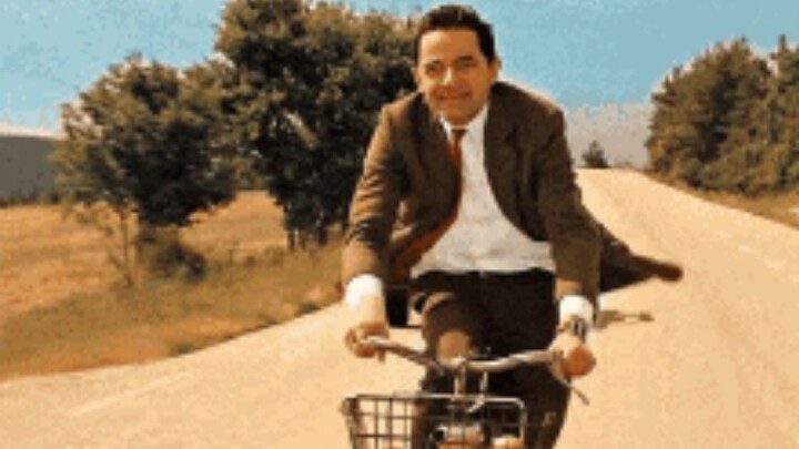 Mr. Bean runs faster than car