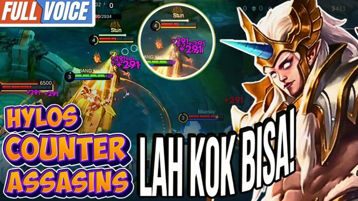 HYLOS COUNTER ASSASINS, LAH KOK BISA? 🤔 + BUILD HYLOS TERKUAT 2025 BIAR KAYAK ONIC KIBOY😊. MLBB