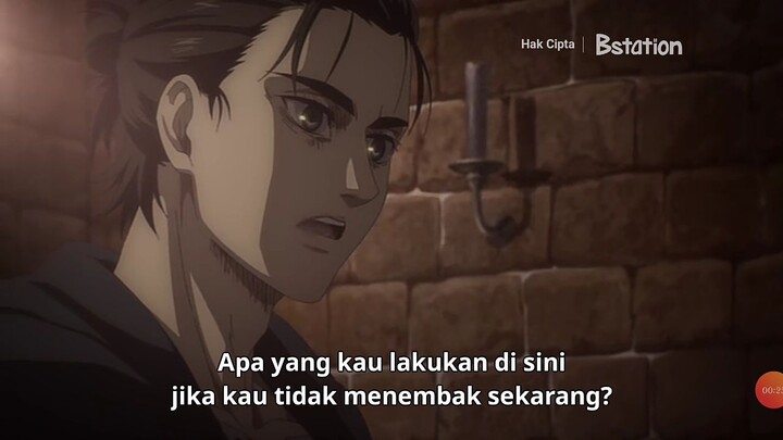 eren nya cool banget pas dia nantangin sih pieck