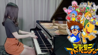 Digimon Adventure OP「Butter-Fly」เปียโนของ Ru - FULL -