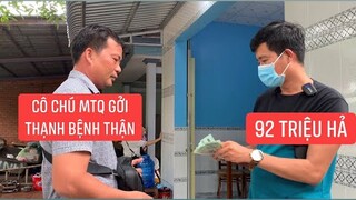 Đến nhà anh Bình Tân Gia cùng bạn Khương Dừa gởi tiền MTQ hổ trợ cho em Thạnh bệnh thận.