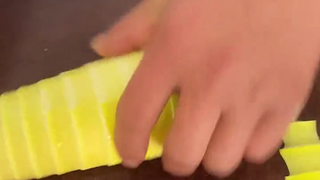 简单切个春笋，切的不好，仅供参考.....