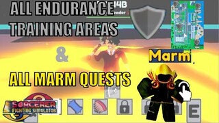 Noob to Pro:All MARM Quests& Endurance Training Areas|FULL GUIDE|Sorcerer Fighting Simulator