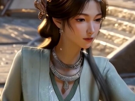 Her looks even outshine the female lead!