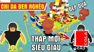 CHỊ DA ĐEN LEO ĐỈNH LINE FRIENDS SIÊU GIÀU ĐƯỢC TẶNG TRANG PHỤC VIP || PLAYTOGETHER