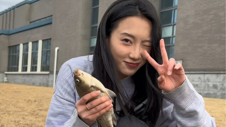 带学妹钓鱼体验解剖实验