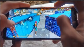 Realme narzo 20 pro free fire gameplay test 4 finger claw handcam m1887 onetap headshot 90HZ display