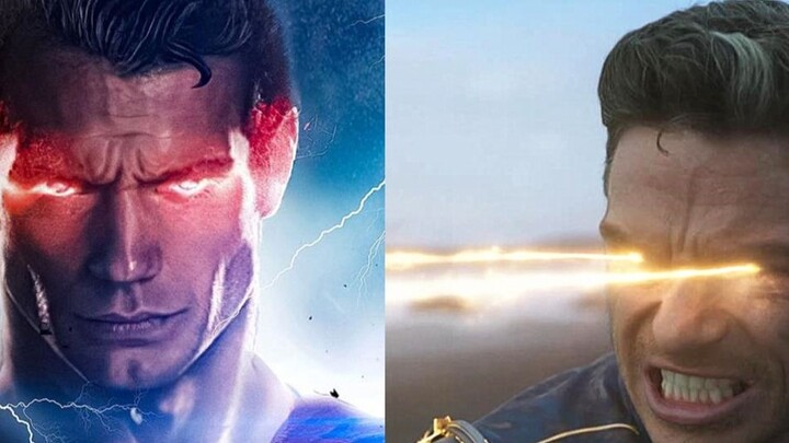 Marvel Superman only uses lasers, DC Superman is more versatile!