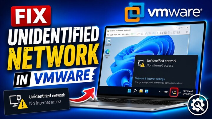 How to Fix Unidentified Network in VMware Workstation  No Internet