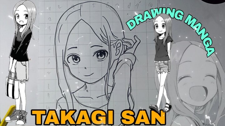 mengambar mangaTakagi san