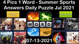 4 Pics 1 Word - Summer Sports - 13 July 2021 - Answer Daily Puzzle + Daily Bonus Puzzle