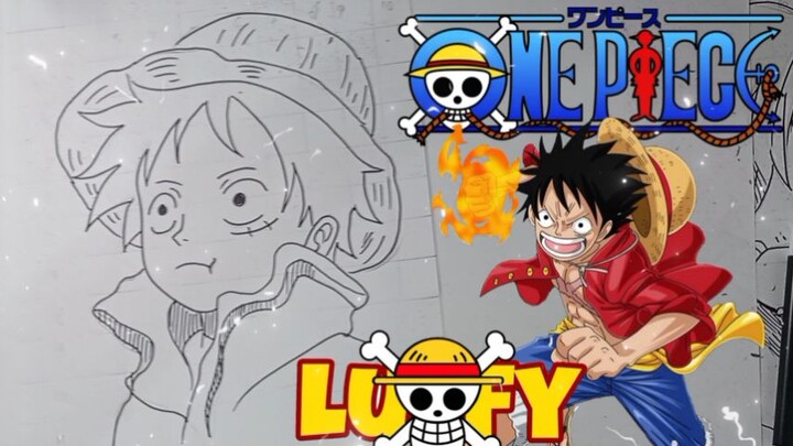 menggambar luffy dari anime one piece