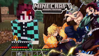 Minecraft:Demon Slayer:2มาถึงภูเขาหมอก ได้ลน้ำและหากลุ่มตัวเอกสี่คนเจอ