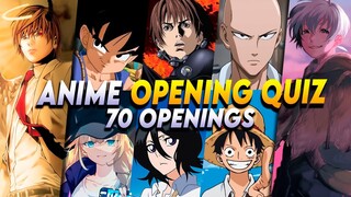 ANIME OPENING QUIZ 🎶🕹️ GUESS the 70 Anime OPENINGS [VERY EASY - OTAKU] 👑