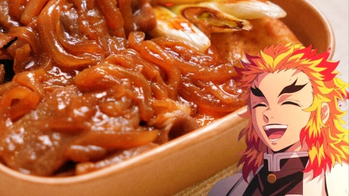 I have made the beef pot bento that the Flame Pillar brother was so proud of at home!