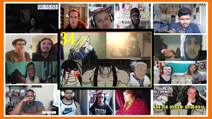"SLOTH is HERE and THE ICE QUEEN!!" | Fullmetal Alchemist Brotherhood Episode 34 | REACTION MASHUP