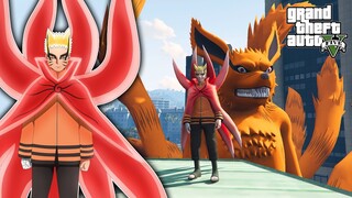 NARUTO BARYON MODE & KURAMA MENGHANCURKAN LOS SANTOS | GTA V MOD