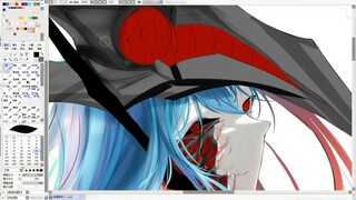 Mechanical + Girl ~ Mechanical Magma Alien Girl Ultra Girl Project Drawing Process