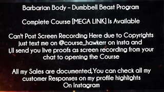 Barbarian Body  course - Dumbbell Beast Program download