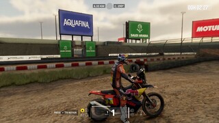 KTM 450 in Dakar Desert Rally. Rally factory replica. Red Bull KTM factory racing