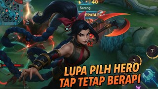 LUPA PILIH HERO WAKTU MAIN RANK, TAPI TETAP MEMBARA MEMBANTAI!!!