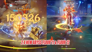 2.4 New Abyss Floor 11 & Floor 12 9-Star Itto & Xiao Team Gameplay - Pyro Abyss Lector Add