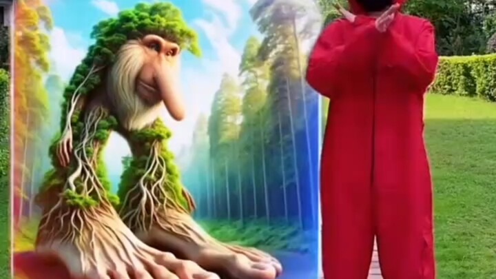 Meniru monster pohon besar di Shan Hai Jing.